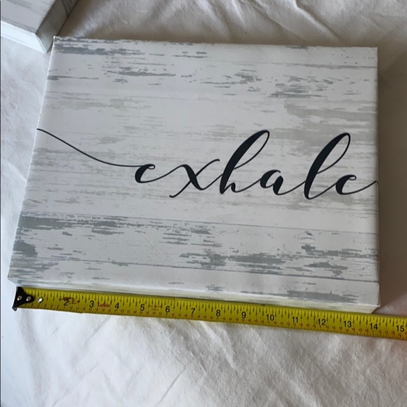 Inhale + Exhale Canvas Signs - Picture 3 of 6